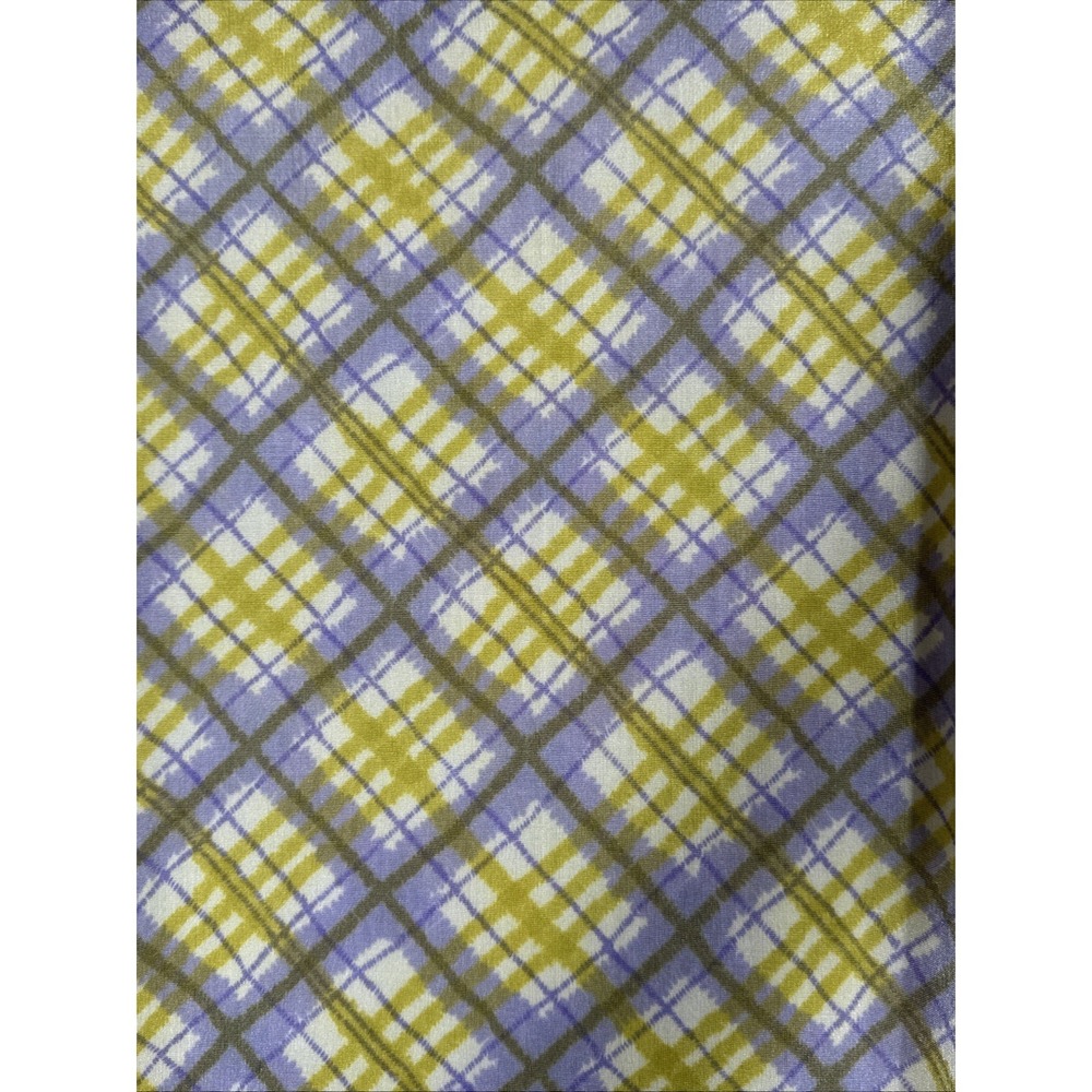 Maxi Nylon Skirt By outlander Purple Yellow Plaid Slinky Small‎ 28" Waist - Picture 2 of 7